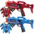 2 KidsTag Recharge lasergeweren + 2 Display vesten - rood/blauw