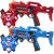 2 KidsTag Recharge lasergeweren + 2 Waterdamp vesten - rood/blauw