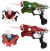 2 KidsTag laserguns rood/groen + waterdamp vesten (rood/wit)