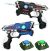 KidsTag Lasergame Set - 2 Laserguns + Targets - Zwart/Blauw