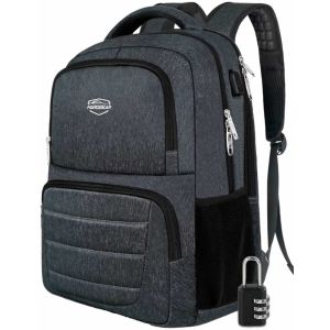 Laptop rugzak Denim blauw + Rugzak slot