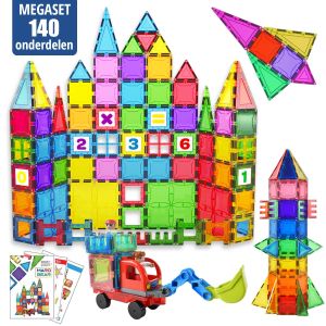 Mega pakket magnetisch speelgoed – 140 onderdelen
