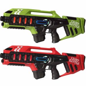 2 Light Battle Anti-Cheat Mega Blasters - Groen/Rood