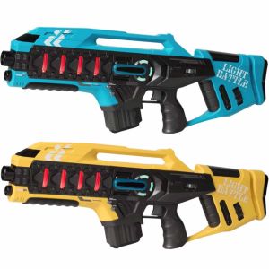2 Light Battle Anti-Cheat Mega Blasters - Blauw/Geel