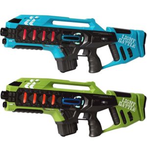 2 Light Battle Anti-Cheat Mega Blasters - Blauw/Groen