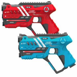 2 Light Battle Anti-Cheat Laserpistolen - Rood/Blauw