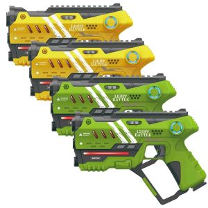 4 Light Battle Anti-Cheat Laserpistolen - Geel/Groen