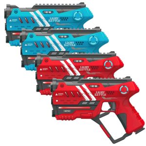 4 Light Battle Anti-Cheat Laserpistolen - Rood/Blauw