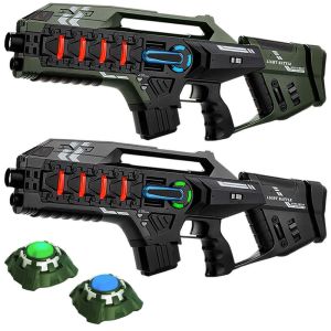 Light Battle Connect Mega Blasters - Groen/Grijs - 2 Laserguns + 2 Targets