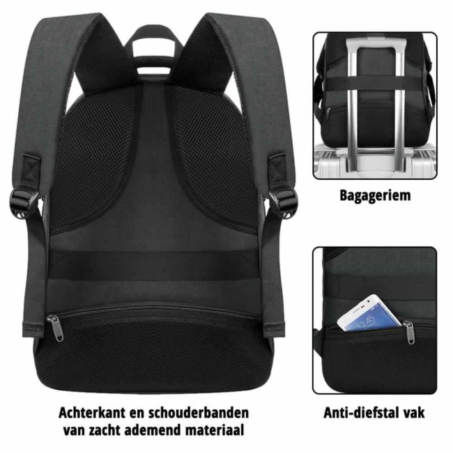 Schooltas waar laptop in past best sale