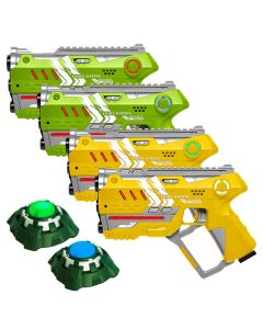 Light Battle Connect set 4 Laserguns Geel/Groen + 2 Targets