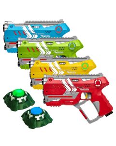 Light Battle Connect Laserguns Rood/Blauw/Geel/Groen + 2 Targets