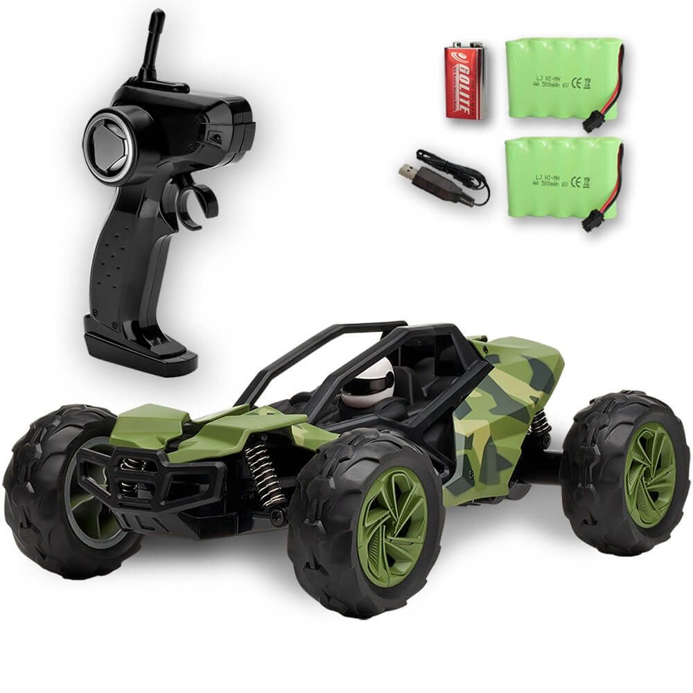 zelf Defecte afbreken Bestuurbare Auto Camo Groen + EXTRA ACCU - RC Auto - 1:14