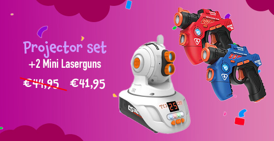 Laserguns met projector aanbieding